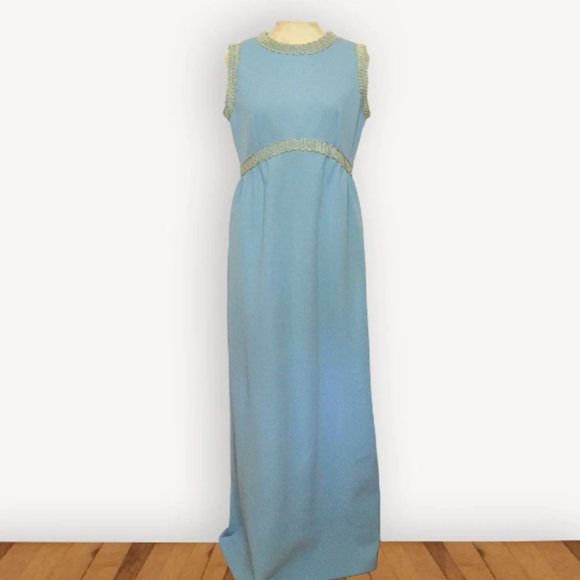 Vintage 1960s Leslie Fay maxi dress